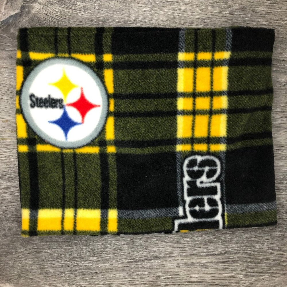 NFL Steelers Fleece Neck Warmer: Handmade Scarf Tube